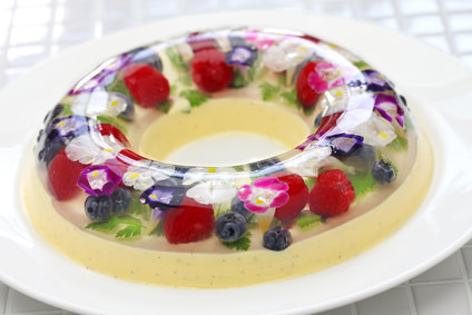 christmas wreath bavarois, homemade jelly dessert