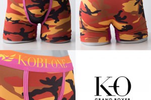 KOBI ONE コビワン Orange Camouflage ボクサーパンツ メンズ