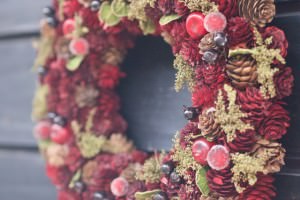 おしゃれなクリスマスリース