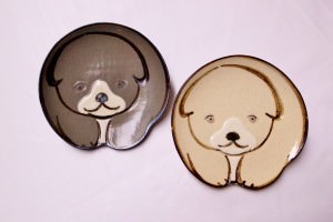 六兵衛窯 仔犬小皿