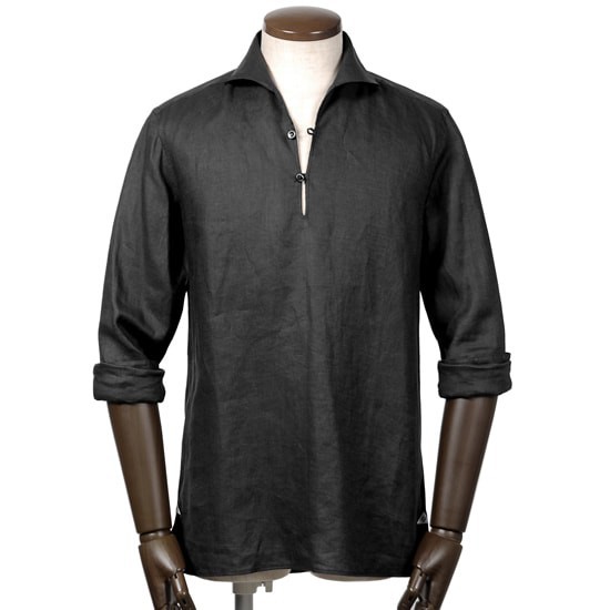 40ct&525 リネンノーカラーシャツジャケット シャツ トップス メンズ 正規通販