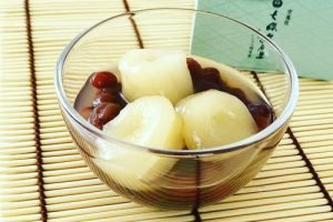 七條甘春堂の京白玉ぜんざい