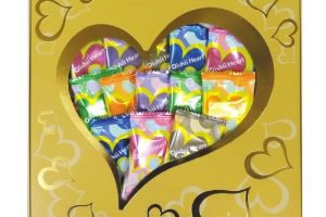 ハート型の一口サイズのせんべい