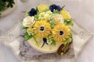 Candy MERU,黄色いフラワーのケーキのお取り寄せ