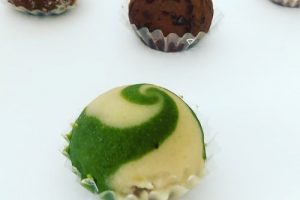 「タケノとおはぎ」のよもぎと抹茶