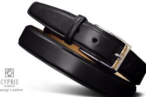 キプリスのシラサギレザーベルト,ブラック