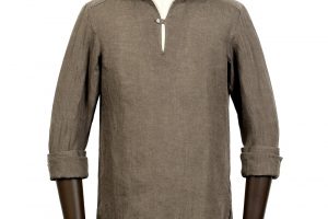 ジャンジのリネンポプリンカプリシャツ