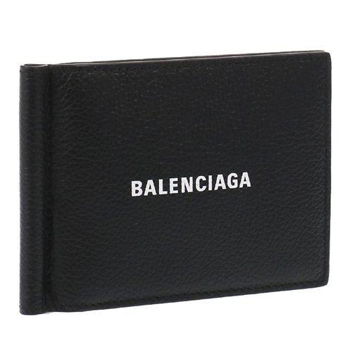 バレンシアガのマネークリップ付 二つ折り財布