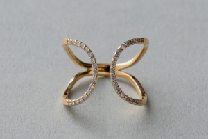 エテの指輪,K18YG パーティクル リング