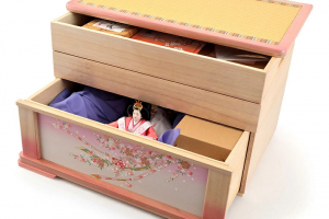 平安豊久作収納飾りのお雛様,収納ケース