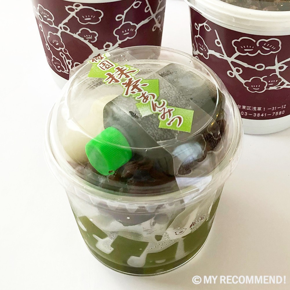 浅草梅園の土産抹茶あんみつ