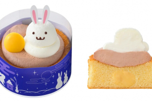 銀座コージーコーナーのお月見ケーキのカット面