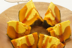 カットしたかぼちゃプリン