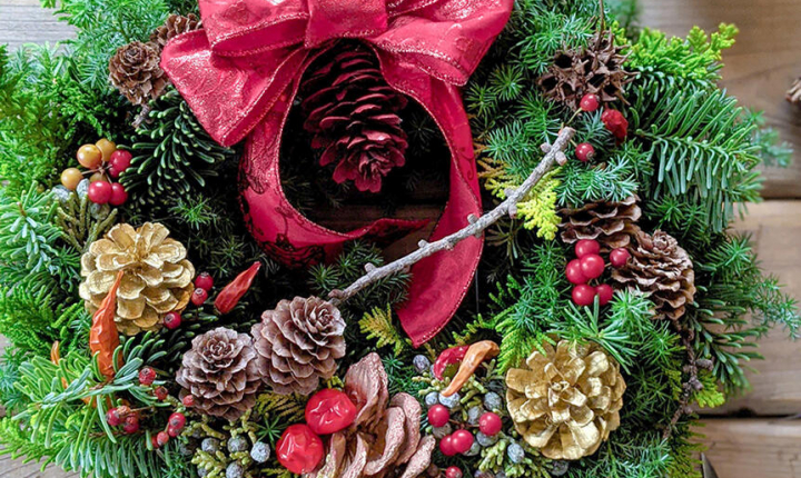 クリスマスリース,おしゃれの画像