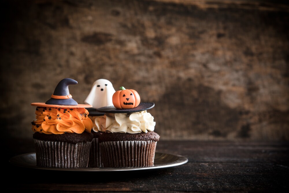 ハロウィンのカップケーキ