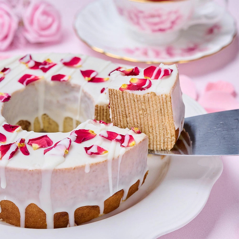 バラの花のバウムクーヘン